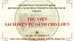 THƯ VIỆN SÁCH ĐIỆN TỬ DÀNH CHO LỚP 5